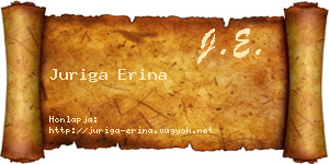 Juriga Erina névjegykártya